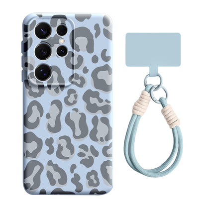 Leopard Print Liquid Silicone Lanyard Case