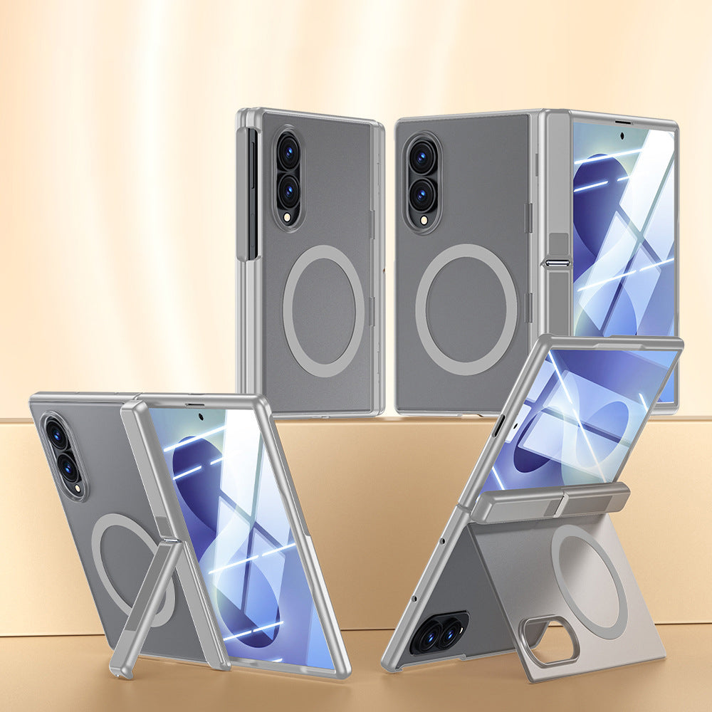 Magnetic Hinge Full Protection Case with Kickstand