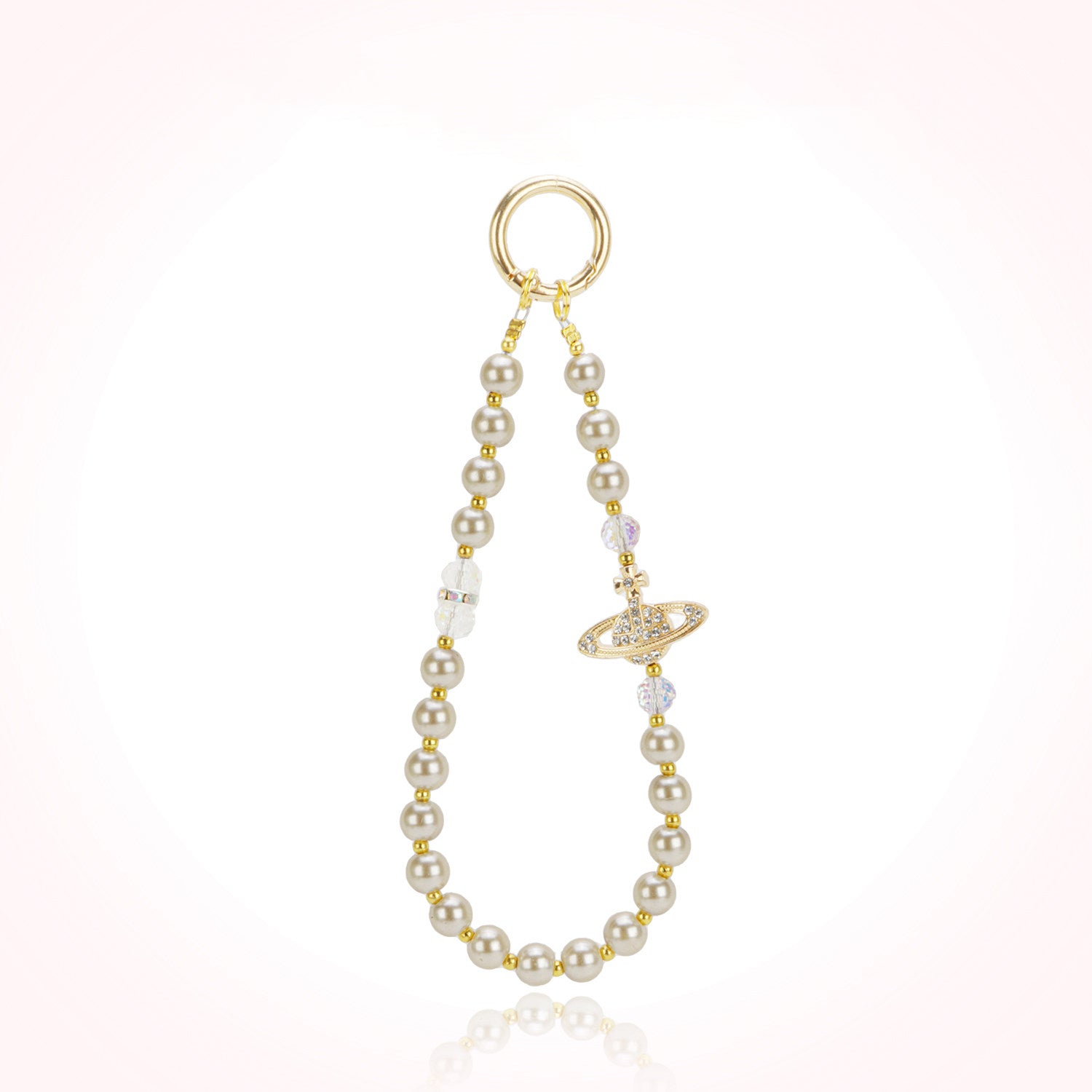 Pearl Saturn Pendant Rope Wristband