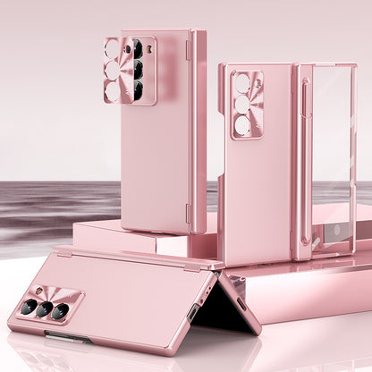 Solid Color Matte Hinged Case with Pen Slot