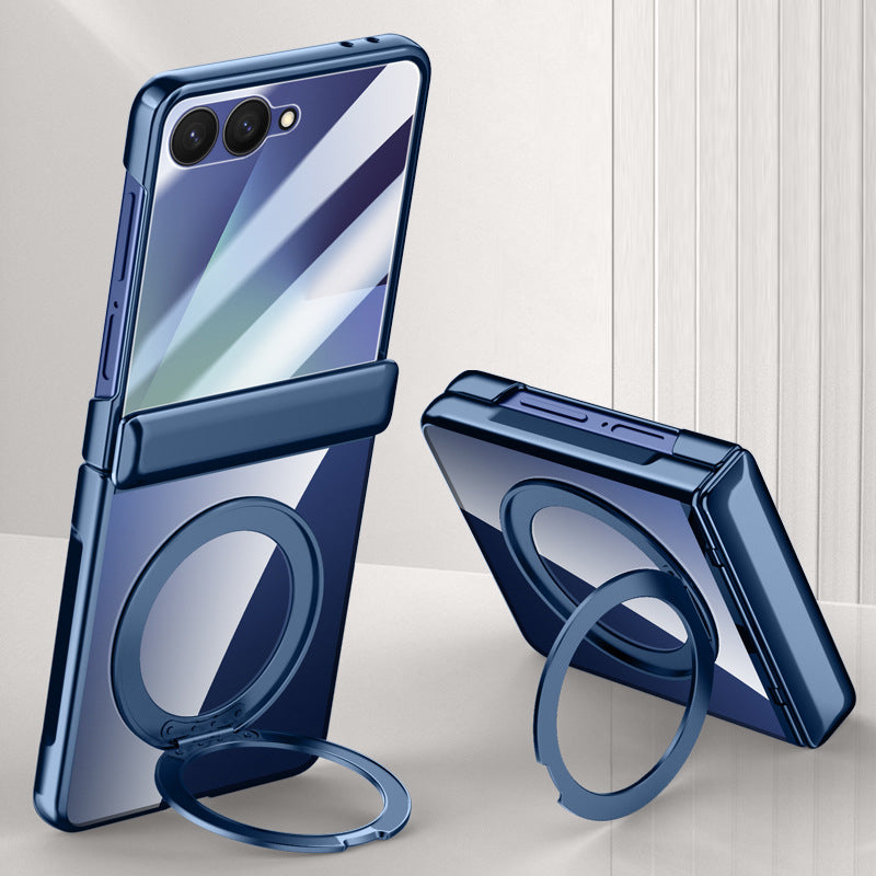 Rotating Bracket Electroplated Clear Case with MagSafe