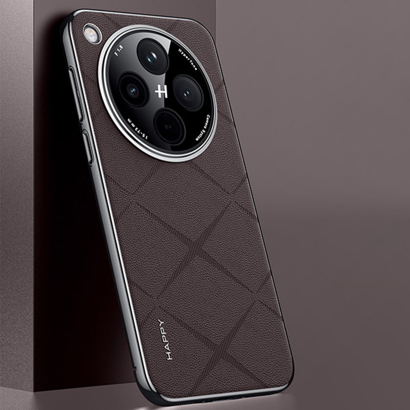 Electroplated Frame Business Leather Case