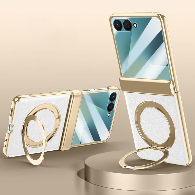 360° Rotating kickstand Leather Case with MagSafe