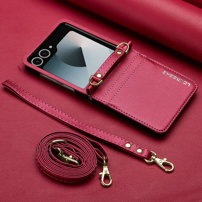 Fashionable Crossbody Card Cell Leather Case