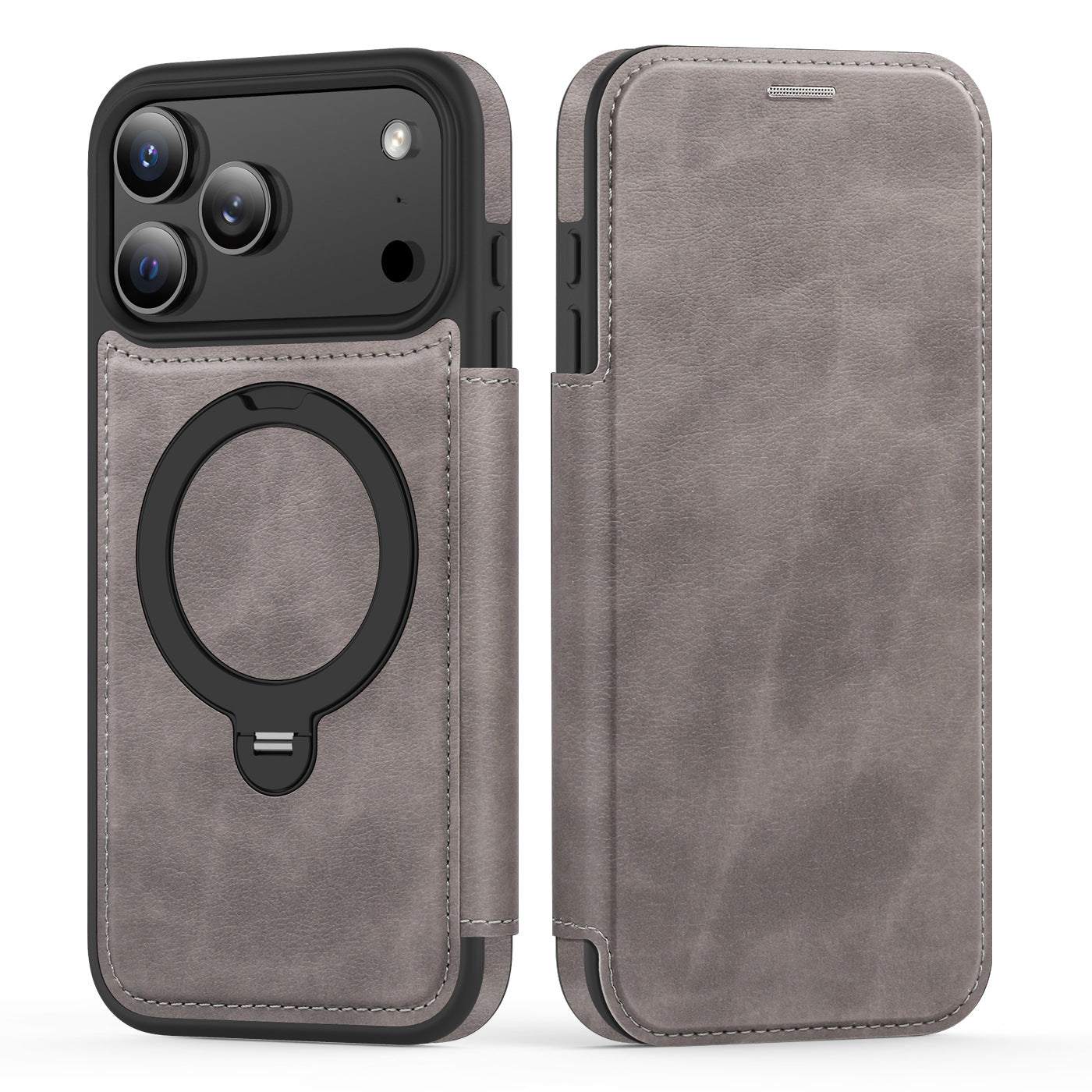 Rotating kickstand Leather Case with MagSafe