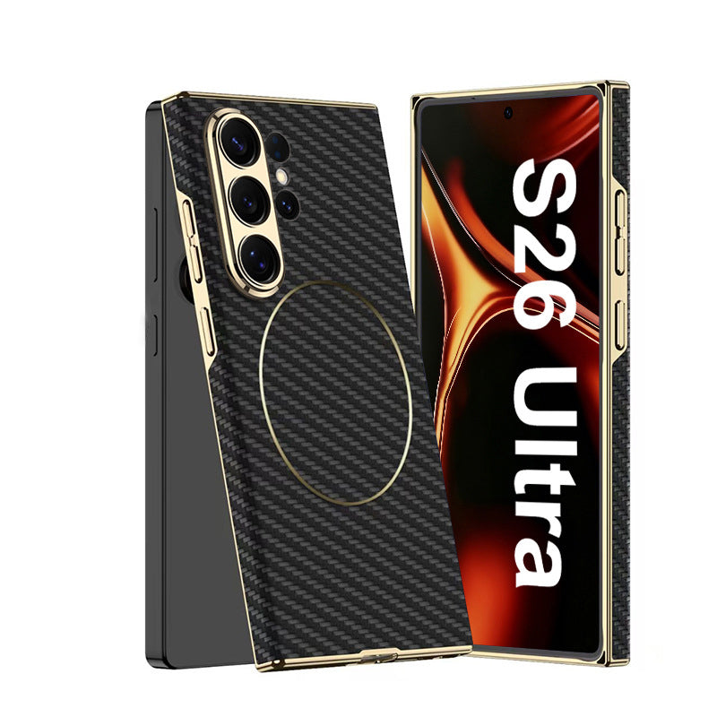 Luxury Electroplated Leather Case with MagSafe