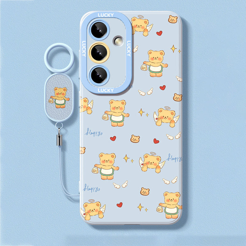 Butter Bear Liquid Silicone Lanyard Case