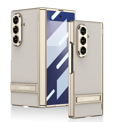 Folding Stand Business Leather Case