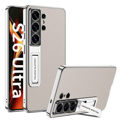 Electroplated Silver-Edged Business Leather Case