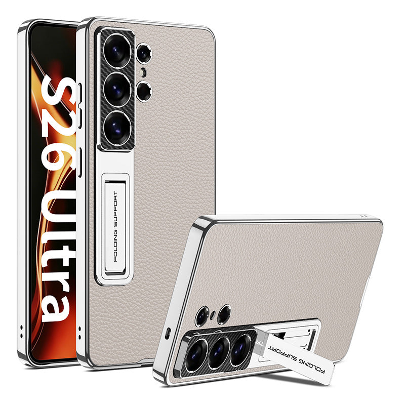 Electroplated Silver-Edged Business Leather Case