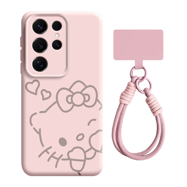 Hello Kitty Liquid Silicone Lanyard Case