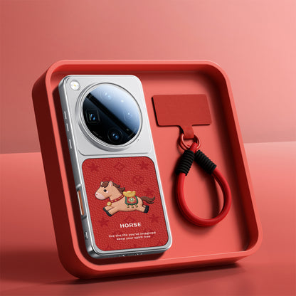 Cute Lucky Pony Faux Leather Case