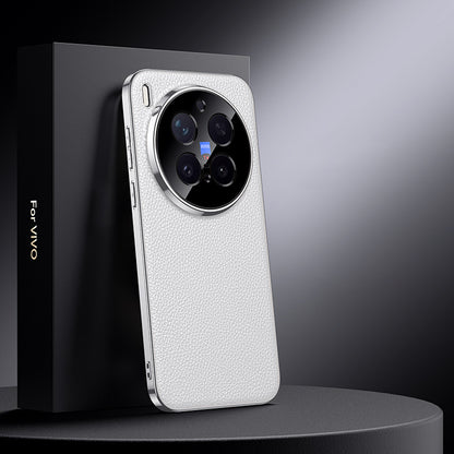 Electroplated Genuine Leather Pebbled Case