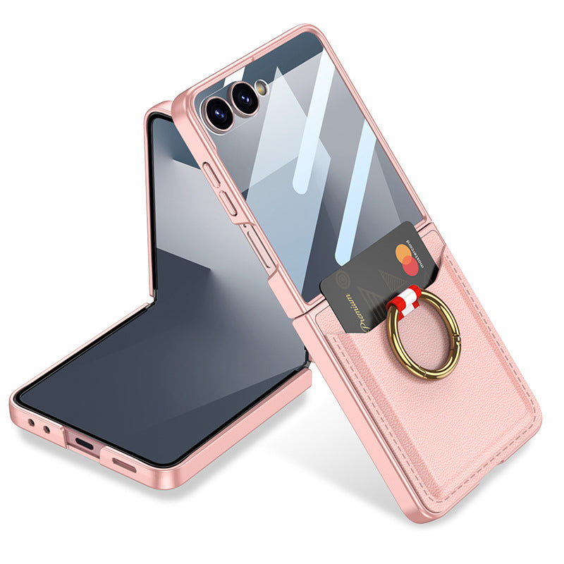 Card Holder Leather Case with Ring Holder