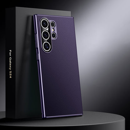 Electroplated Genuine Leather Pebbled Case