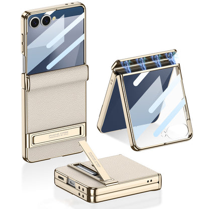 Invisible Bracket Leather Case