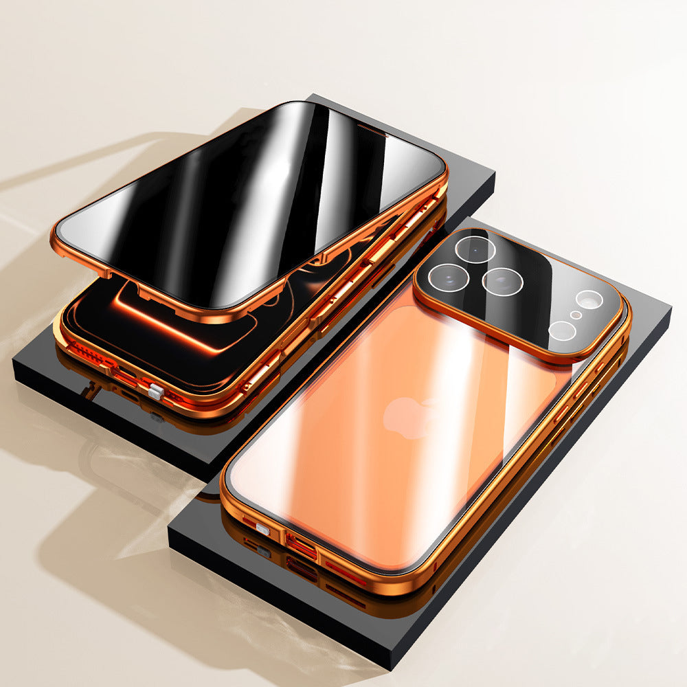 Metal Magnetic Frame Double-Sided Glass Case