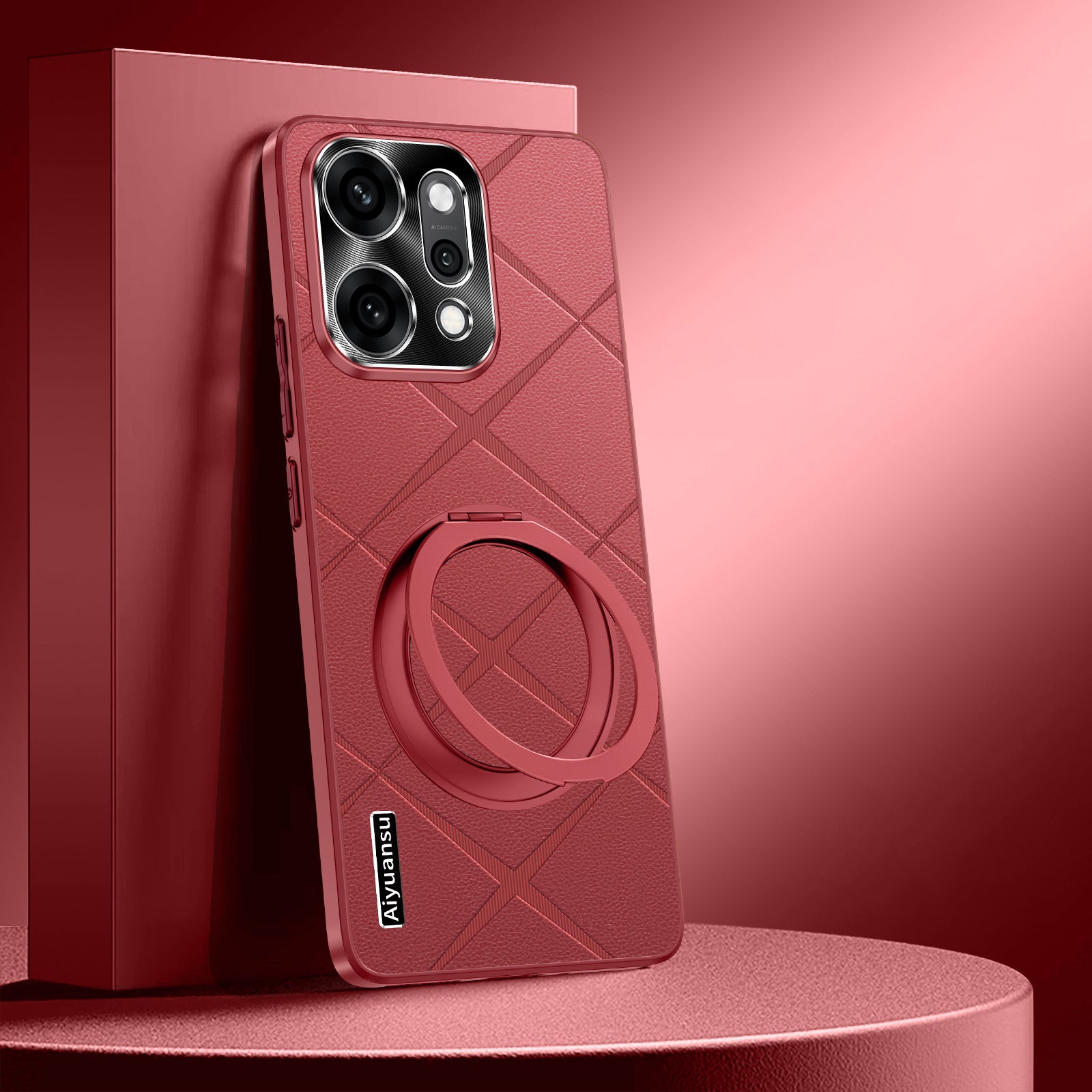 Rotating Ring Leather Case