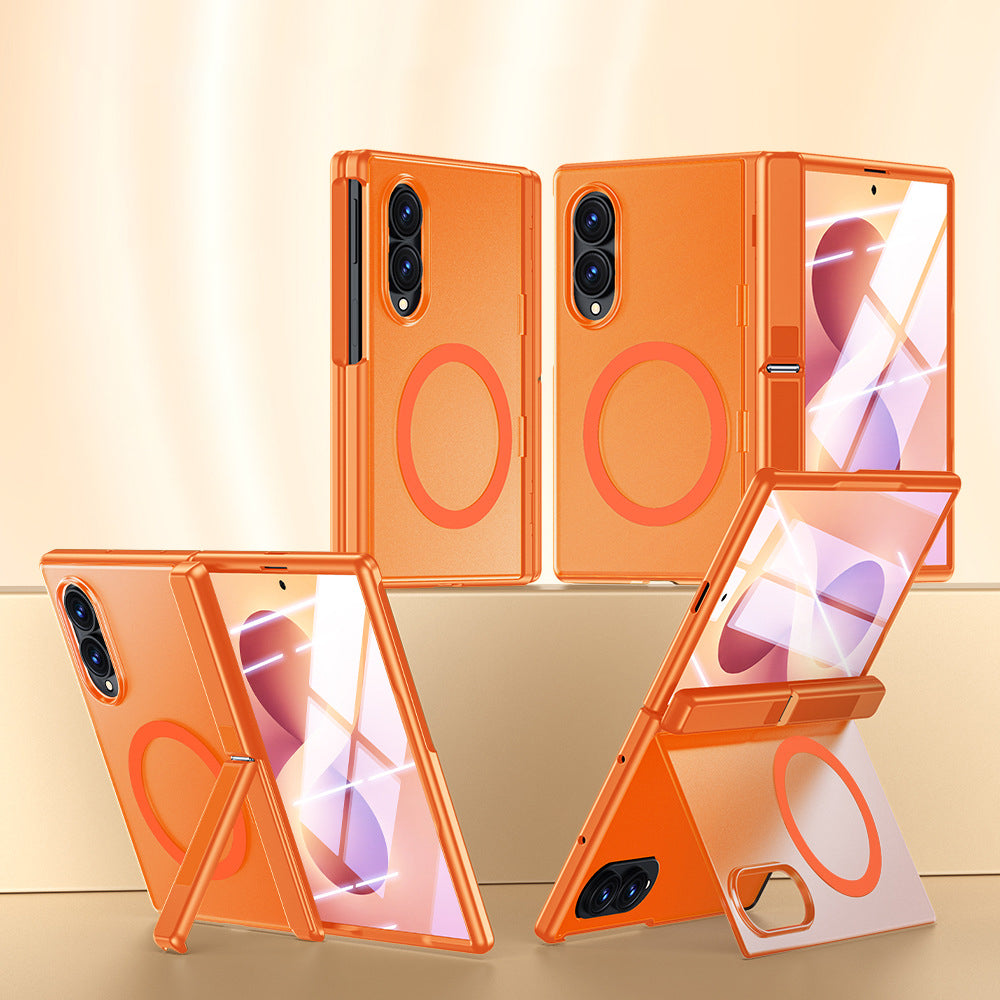 Magnetic Hinge Full Protection Case with Kickstand