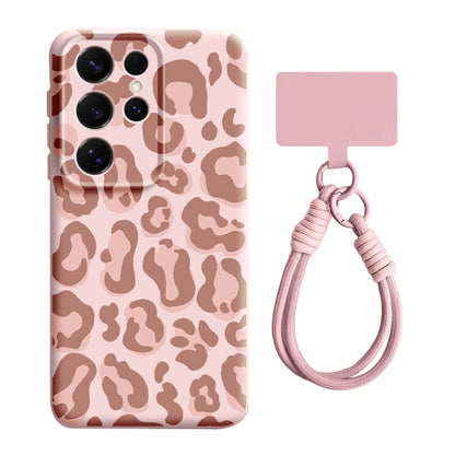 Leopard Print Liquid Silicone Lanyard Case