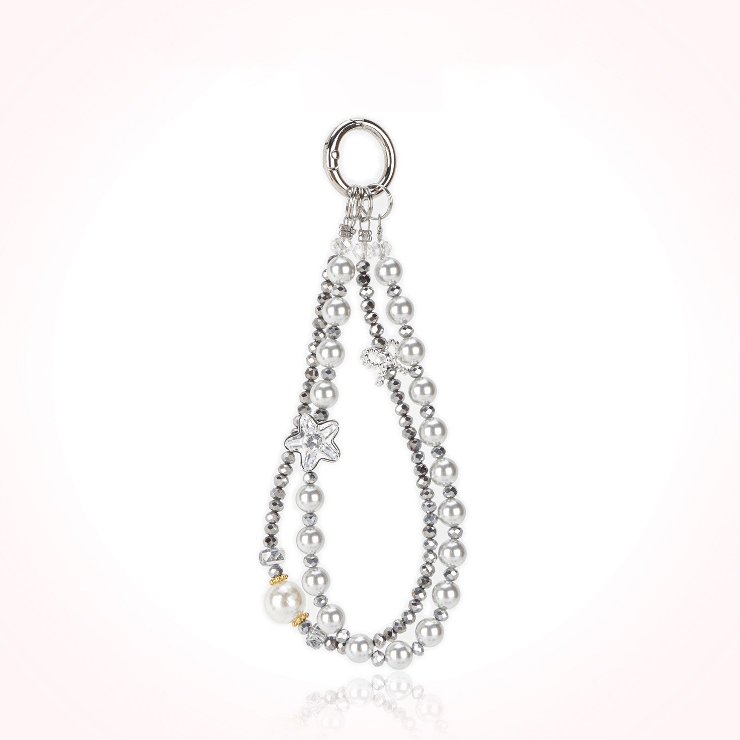 Pearl Double Pendant Rope Wristband