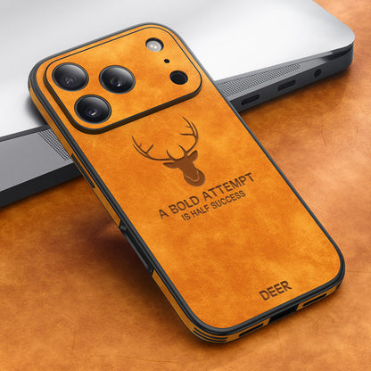 Elk Pattern Leather Case with MagSafe