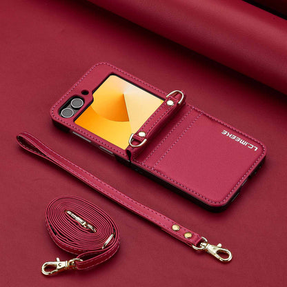 Fashionable Crossbody Card Cell Leather Case