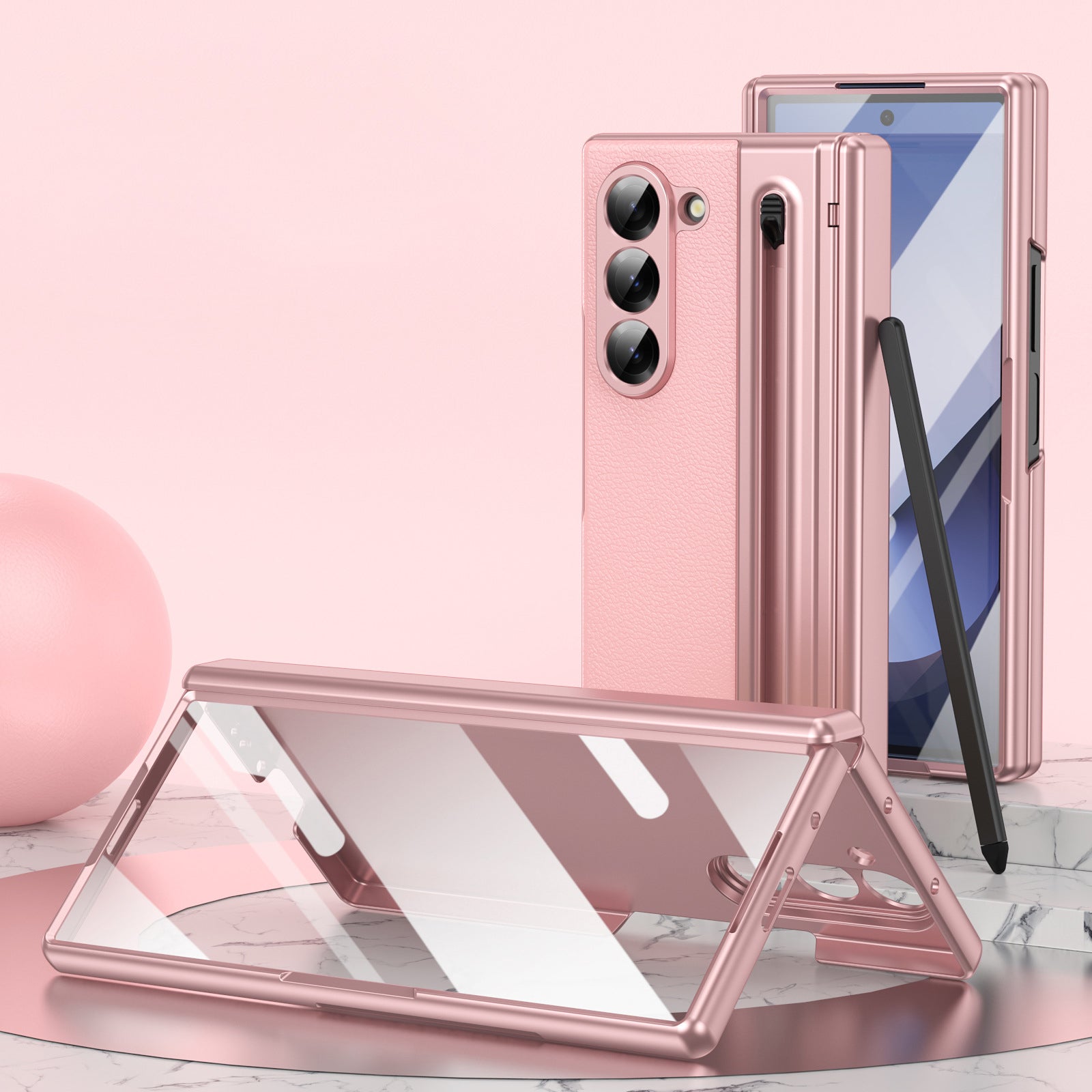 Electroplated Folding Case with Pen Slot