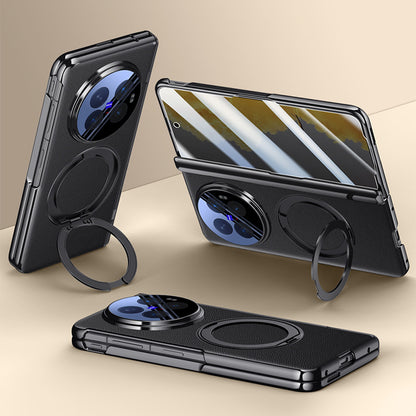 Kickstand All-Inclusive Hinge Leather Case