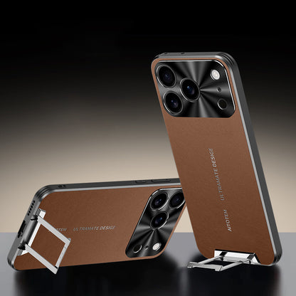 Invisible Bracket Leather Case