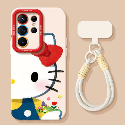 Hello Kitty Liquid Silicone Lanyard Case
