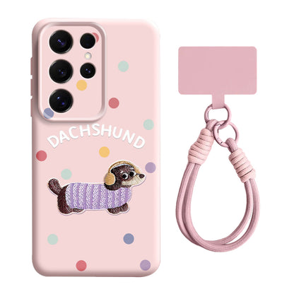 Dachshund Liquid Silicone Lanyard Case