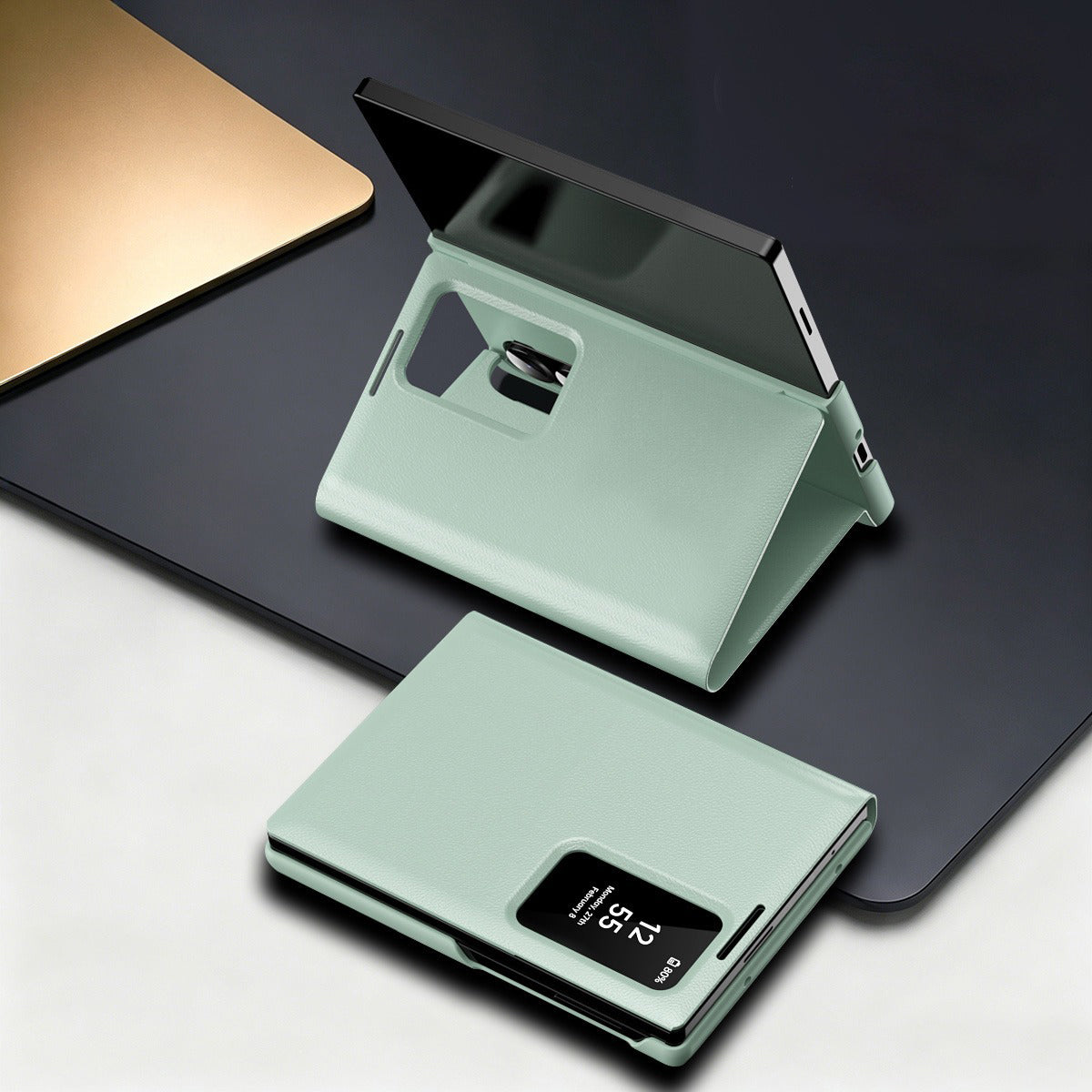 Folding Flip Leather Case