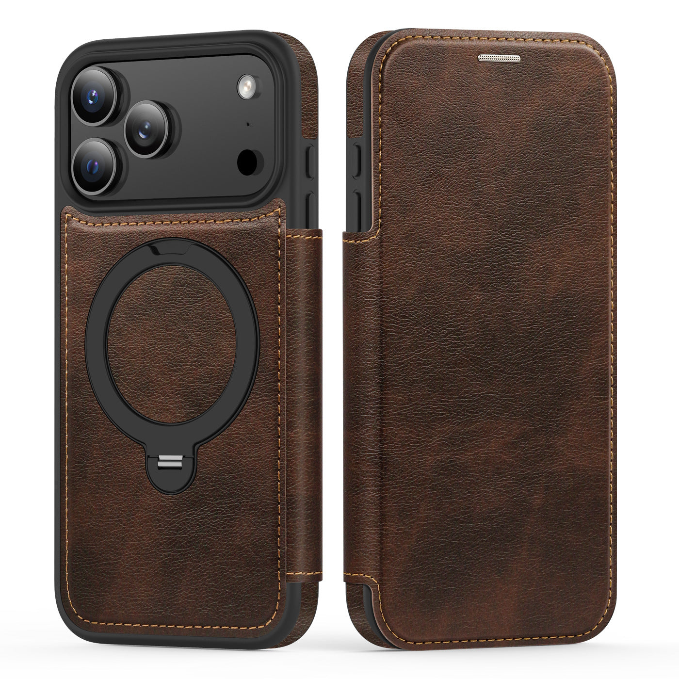 Rotating kickstand Leather Case with MagSafe