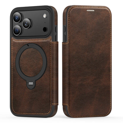Rotating kickstand Leather Case with MagSafe