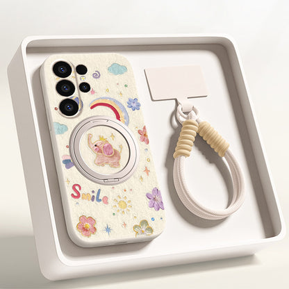 Baby Elephant Liquid Silicone Lanyard Case with Bracket