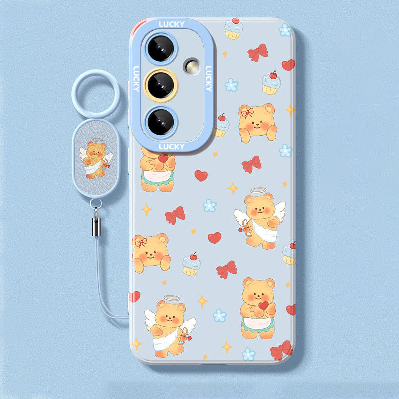 Butter Bear Liquid Silicone Lanyard Case