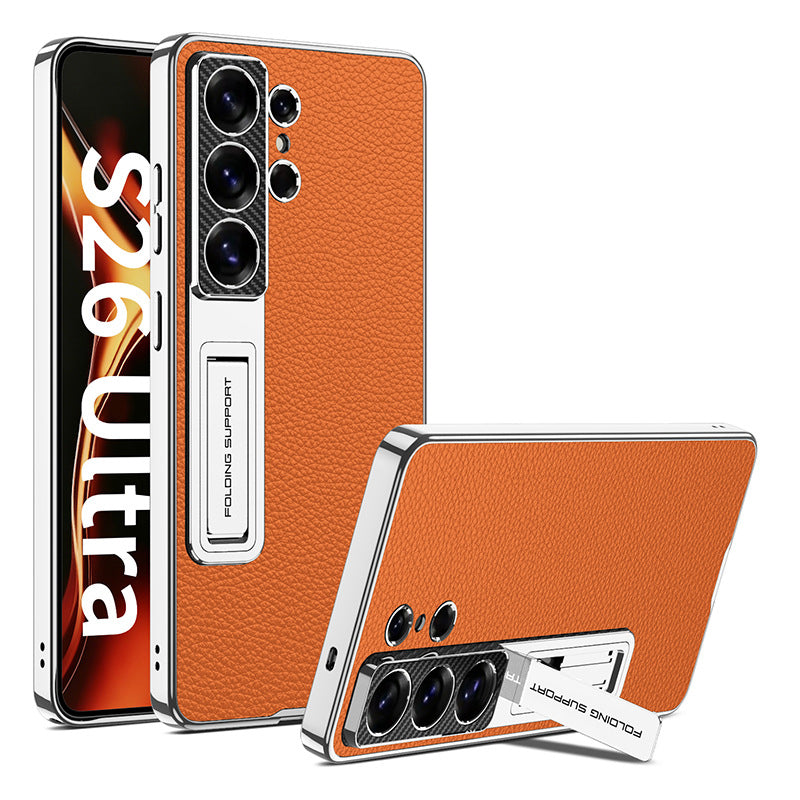 Electroplated Silver-Edged Business Leather Case