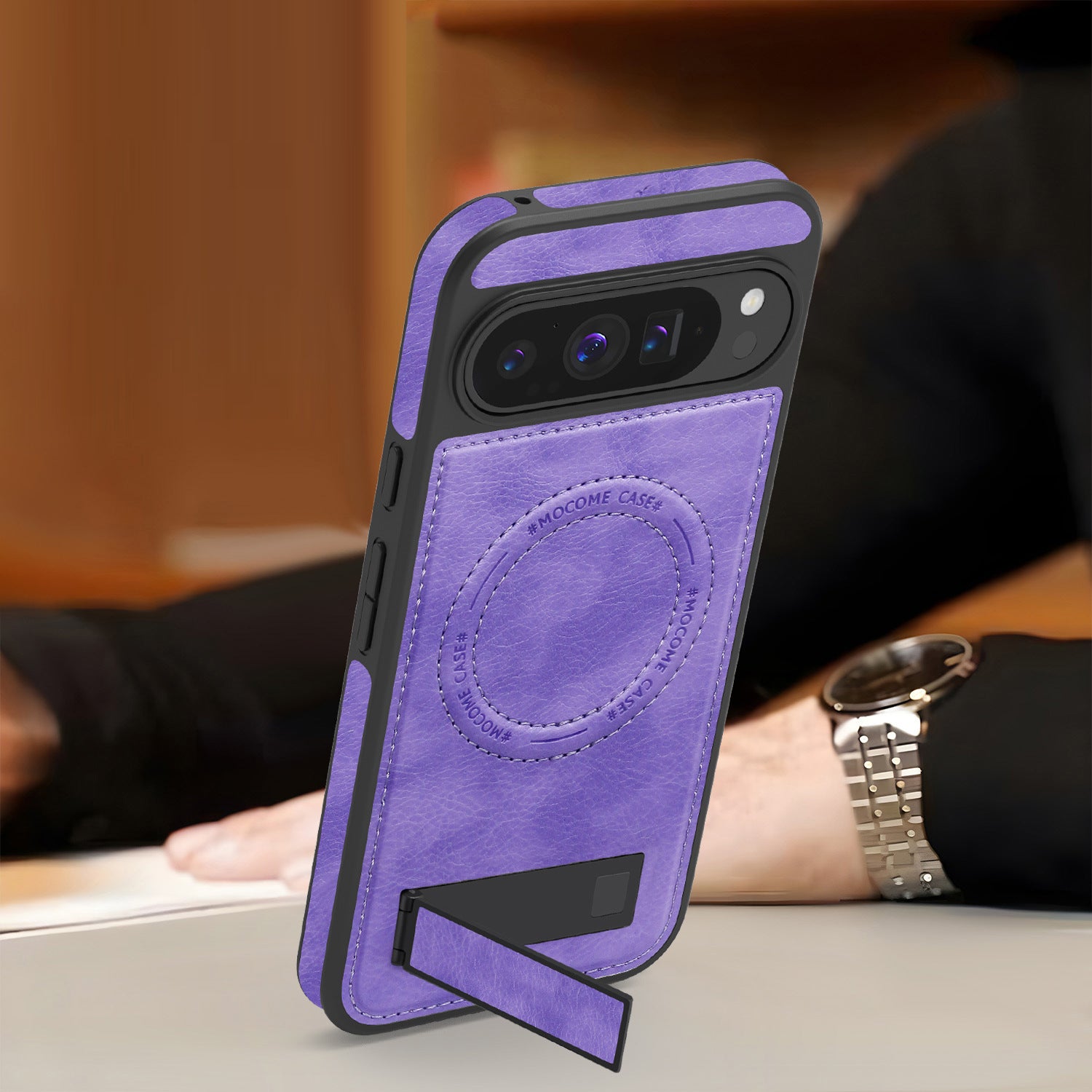 Folding Stand Leather Case with MagSafe