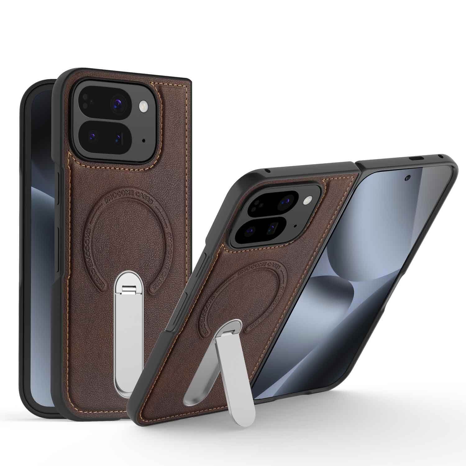 Folding Stand Business Leather Case