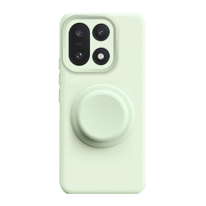 Solid Color Liquid Silicone Case with Kickstand
