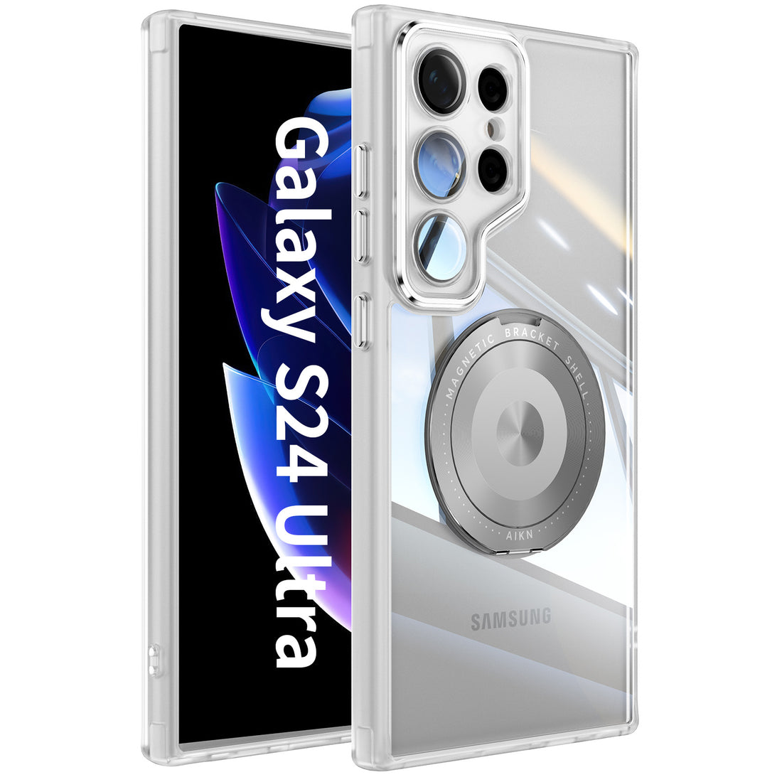 Samsung Magsafe Series | Swivel Stand Transparent Phone Case