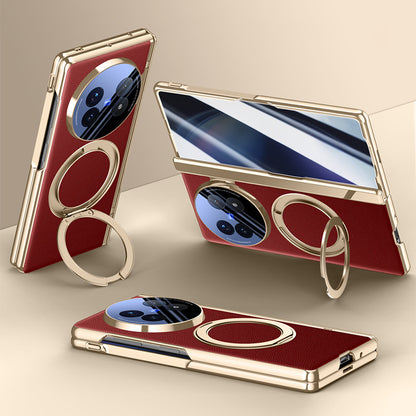 Kickstand All-Inclusive Hinge Leather Case