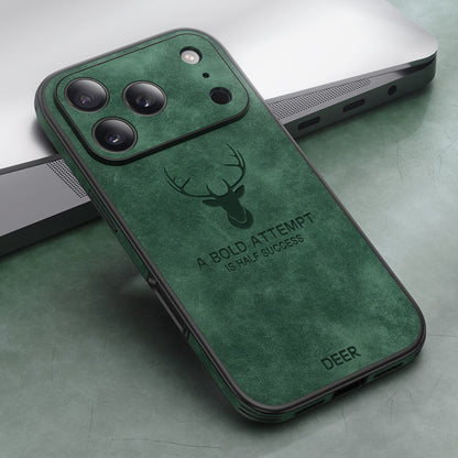 Elk Pattern Leather Case with MagSafe