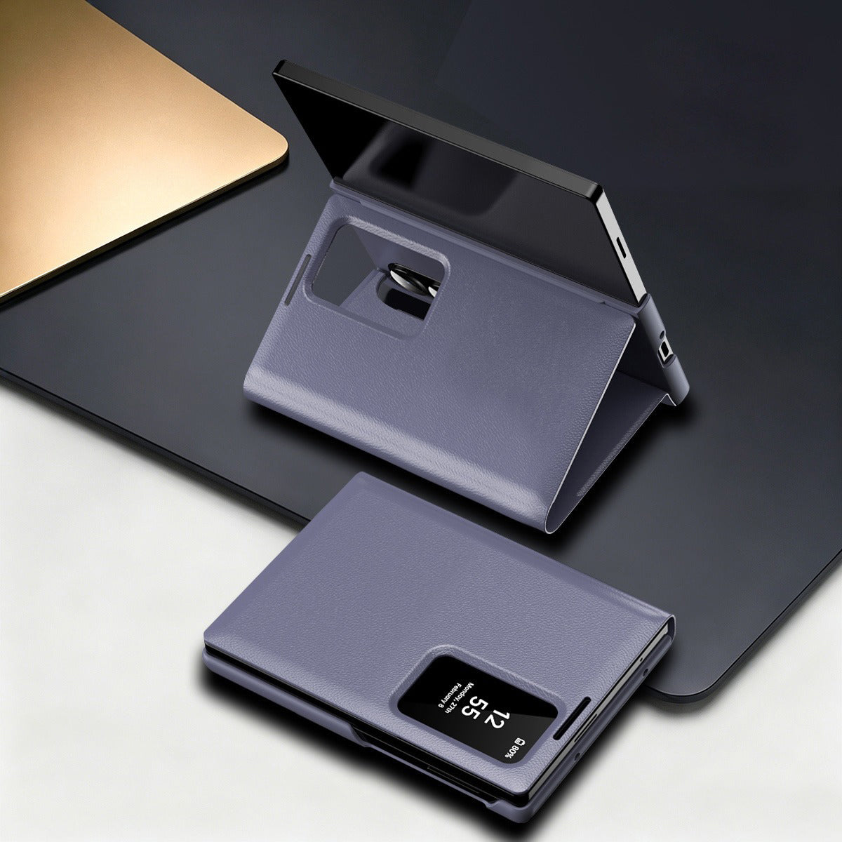 Folding Flip Leather Case
