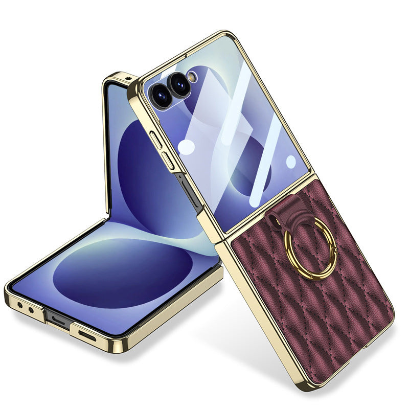 Luxury Wavy‑Textured Leather Case