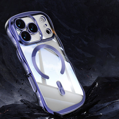 Wave-Patterned Electroplated Case with MagSafe