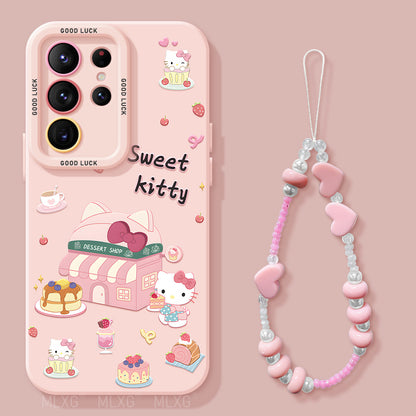 Hello Kitty Liquid Silicone Lanyard Case