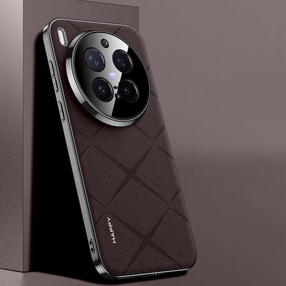 Electroplated Frame Business Leather Case