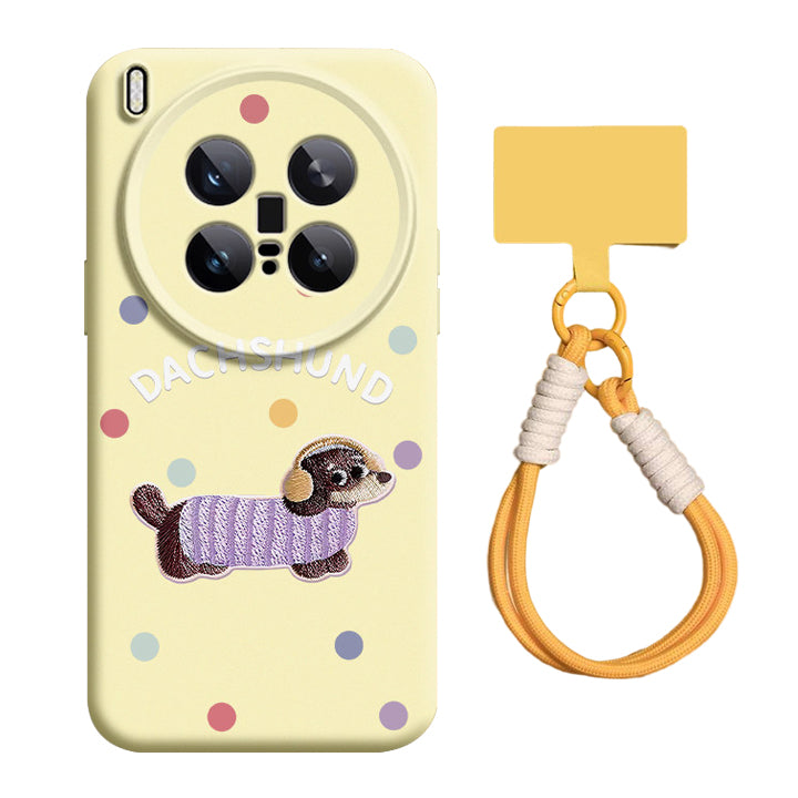 Dachshund Liquid Silicone Lanyard Case